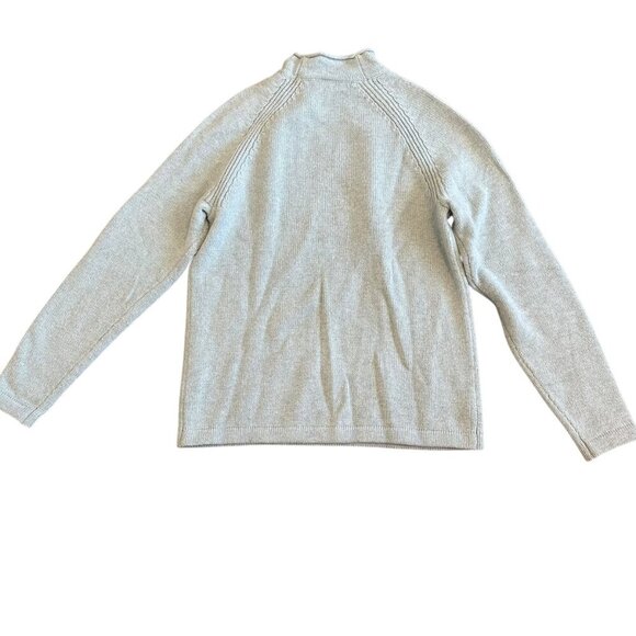 J. Crew Always Light Blue Merino Wool Pullover Sweater Mock Neck Cozy Sz Small - Picture 7 of 12